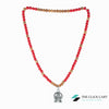 TCC™ Red Coral (Lal Moonga) & Sandalwood With Stainless Steel Hanuman ji Pendant